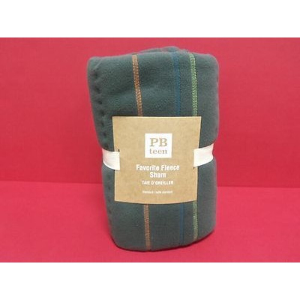 Pottery Barn Teen PBT Favorite Fleece Multi Stripe Pillow Sham Standard Gray